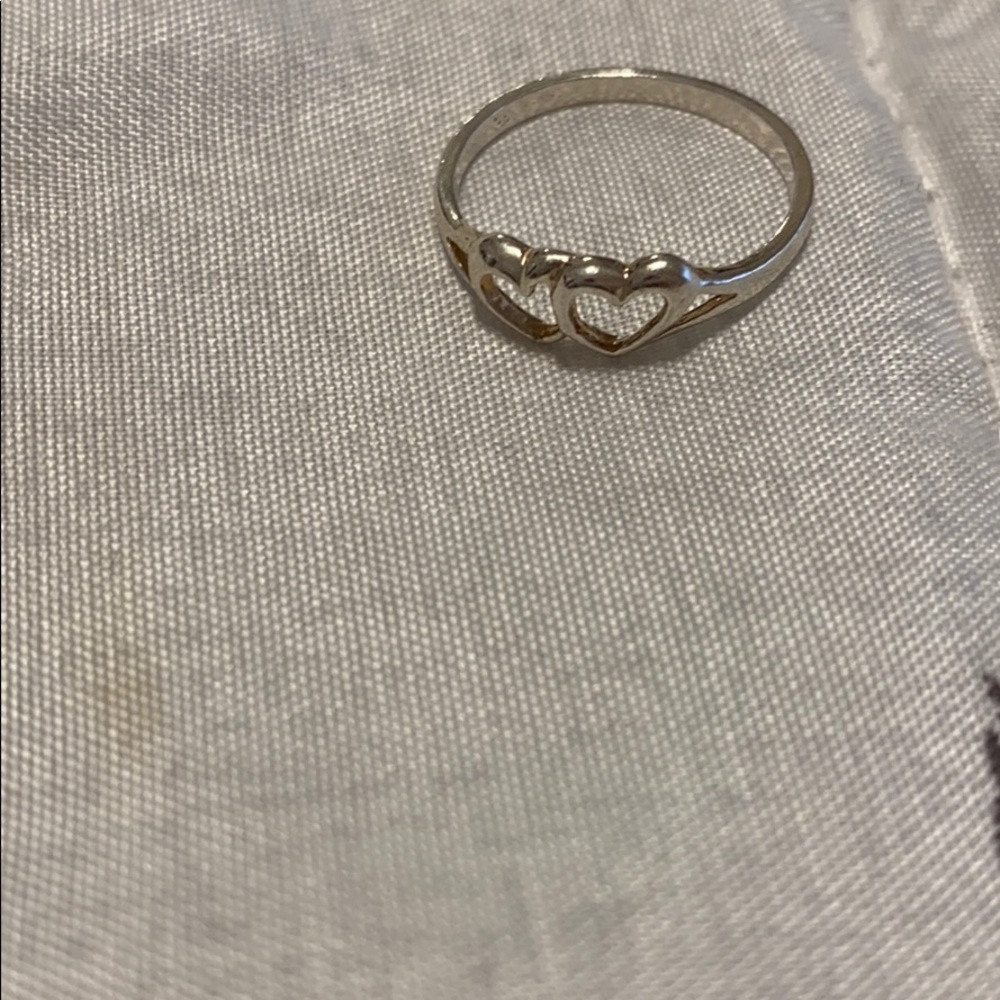 Sterling Silver Heart ring Size 7
